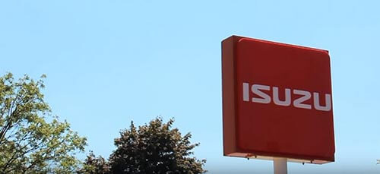 Isuzu truck sign